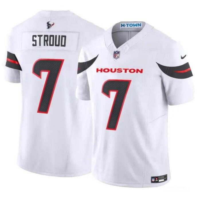 Mens Houston Texans #7 C.J. Stroud White 2024 Vapor F.U.S.E. Limited Stitched Jersey Dzhi->->NFL Jersey
